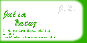 julia matuz business card